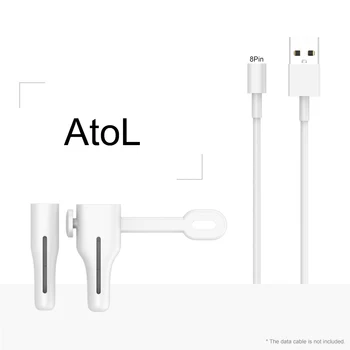 Bærbare Silikone AtoL/CtoL USB Opladning Kabel Ledning Beskyttende Cover til iPhone
