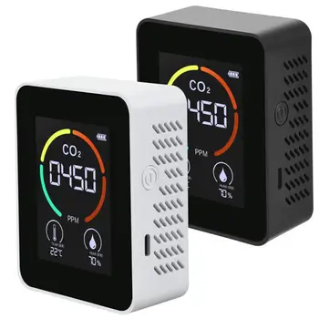 Bærbare Tvoc CO2-Måleren Digital Temperatur Luftfugtighed Sensor Tester Air Quality Monitor Kuldioxid Formaldehyd Detektor
