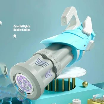 Børn Elektriske Tegnefilm Automatisk Boble Pistol Bubble Maker Maskine med Lys Automatisk Pistol Form Kontinuerlig Strøm Boble Legetøj