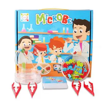 Børn Foregive Spille Videnskab Mikrober Lab Eksperiment Uddannelse Toy Undervisningsmidler