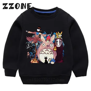 Børn Hættetrøjer Japansk Anime-Spirited Away Totoro Sweatshirts Baby Bomuld Pullover Toppe Piger Drenge Efteråret Tøj,KYT2418