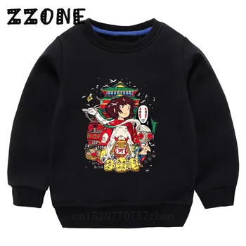 Børn Hættetrøjer Japansk Anime-Spirited Away Totoro Sweatshirts Baby Bomuld Pullover Toppe Piger Drenge Efteråret Tøj,KYT2418