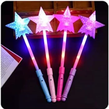 Børn lysende toy fe stick fluorescerende stick koncert forsyninger flash slikkepind teleskopisk stickA283