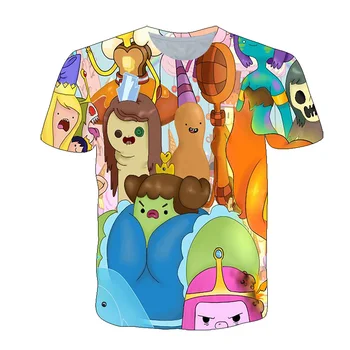 Børn Tøj Eventyr Gang Trykt T-shirt Catoon Boys/Girls Fashion O-Hals kortærmet T-Shirt Harajuku Børn Tshirt Toppe