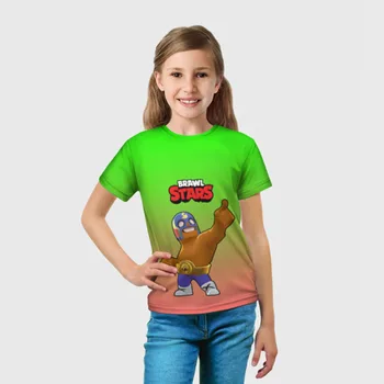 Børne-T-shirt-3D Brawl Stjerner