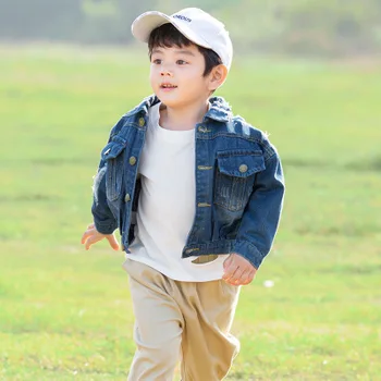 Børns Denim Jakker 2020 Spring Nye Baby Drenge og Piger Brudt Hul Frakker Toddler Mode Cowboy Jakke Outwear Drenge Frakker