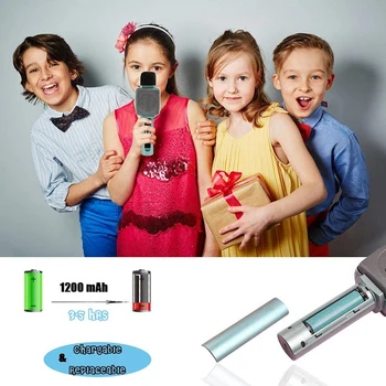 Børns Musikalske Mikrofon,med Bluetooth Højttaler og Stemme Converter er det Bedste Legetøj og gaver til Børn