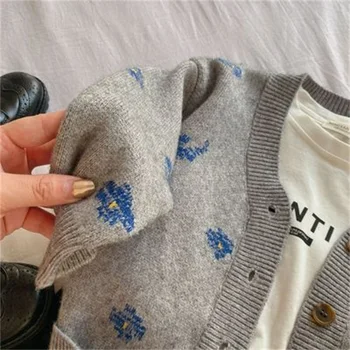 Børns trøjer 2021 efteråret nye produkter for drenge og piger broderet cardigan baby sweater mode jakke