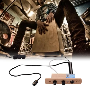 Cajon-Tromme-Lyd Hul Pickup, Mikrofon, Pick-up System for Max Tromle med Tone Volume Kontrol 6,35 mm Jack, Udgang
