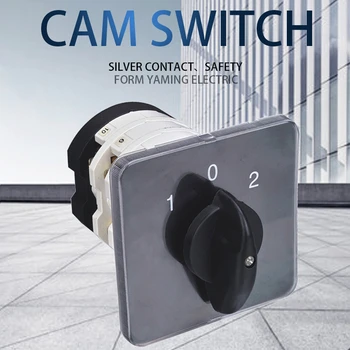 Cam Skifte YMZ12-50/3 Dual Power Control 3 Positioner Sølv Kontakte Låsende 50A 690V 3 Stænger Rotary Overgangen Interuptor