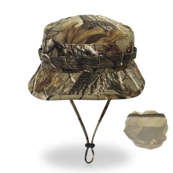 Camouflage bassin hat, bjergigning hat, udendørs camping mand, fiskeren hat, solbeskyttelse bionic jungle hat