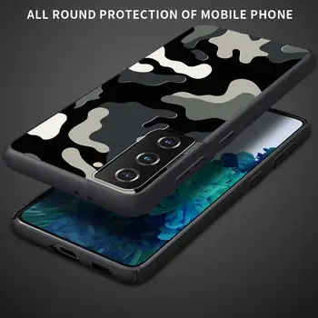 Camouflage militær hær Mobiltelefon etui til Samsung Galaxy Note 20 Ultra 10 Lite 5G 9 8 S21 Plus TPU Sort Cover til Shell Coque