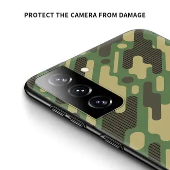 Camouflage militær hær Mobiltelefon etui til Samsung Galaxy Note 20 Ultra 10 Lite 5G 9 8 S21 Plus TPU Sort Cover til Shell Coque
