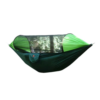 Camping Nylon Hængekøje Ultralette Bærbare med Myggenet Træ Stropper til Udendørs Rejse Baghave, Vandring, Klatring, Trekking,