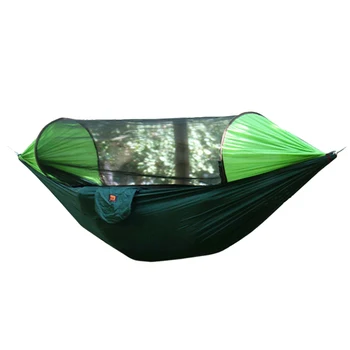 Camping Nylon Hængekøje Ultralette Bærbare med Myggenet Træ Stropper til Udendørs Rejse Baghave, Vandring, Klatring, Trekking,