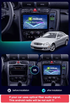 Car Multimedia-Navigation Til Mercedes Benz C-CLK-Klasse S203 W203 W209 A209 2000-2005 Intelligent System Android 10