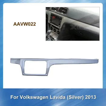 Car Radio Fascia DVD-Afspiller CD-Trim til Volkswagen Lavida Sølv 2013 bilstereo Betjeningspanel Panel Kit Lyd Ramme for Volkswagen