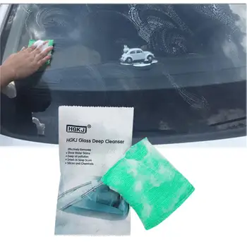 Car Scratch Remover Væske Svamp Glas Dybdevirkende Bil Rengøring Af Glas Svamp Glas Fjerne Olie Film-Bil Styling