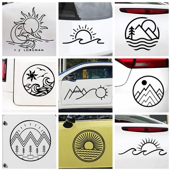 Car-styling solen Bil Decal Reflekterende Vandtæt Vinyl Funny Sticker Tilbehør Til Mazda Cruze Peugeot