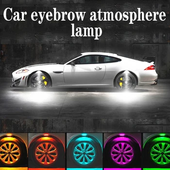 Car Wheel LED Lys Undervognen Lys Atmosfære Bil Hub Ambient Belysning Udvendig Dekorative Lys