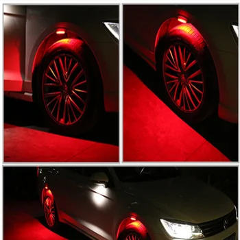 Car Wheel LED Lys Undervognen Lys Atmosfære Bil Hub Ambient Belysning Udvendig Dekorative Lys