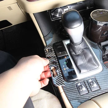 Carbon Fiber ABS Gear Shift Panel Håndbremsen Knop Dække Trim Dekoration Klistermærker til Toyota Highlander-2018