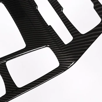 Carbon Fiber Bil ABS Chrome Center Konsol Gear Shift Frame Cover Trim til BMW 218I Gran Tourer F45 F46-2018