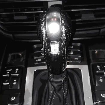 Carbon Fiber Bil Gear Shift Knappen Dække Trim til Porsche-Cayenne MACAN 718 911-2020 Auto Gear Shift Knappen dækkappe