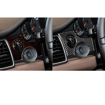Carbon Fiber Centrale Dashboard Klistermærker Keyhole Trim for-Porsche Panamera 970 2010-2016 Bil, boligindretning