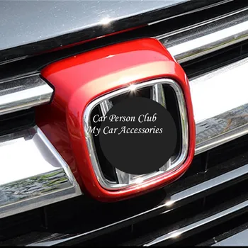Carbon Fiber Foran Bilen Hoved Logo Ramme Gitter Vagt Dække Trimmer Til Honda CRV CR-V 2017 2018 2019 Auto Tilbehør til Udsmykning