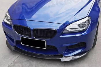 Carbon Fiber / FRP Forreste Kofanger Læbe Splittere Spoiler til BMW 6-Serien F06 F12 F13 M6 Base Sedan Convertible Coupe - 2017