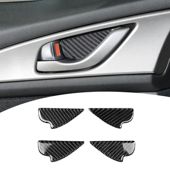 Carbon Fiber Indvendige Dør-Håndtag Skål Panel Dækker Trim for Mazda 2 3 6 Demio CX-3 CX-5 CX-7 CX-9 MX5 2017 2018 2019