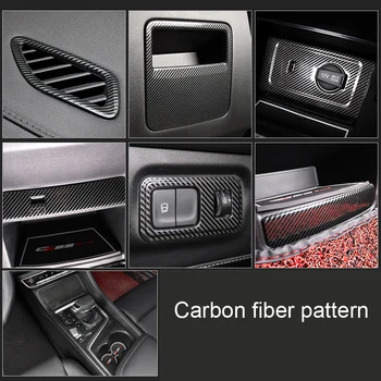 Carbon fiber mønster for changan CS55 PLUS 2021 Indre Center gearkasse luftudtag rustfrit stål Dekorative dække