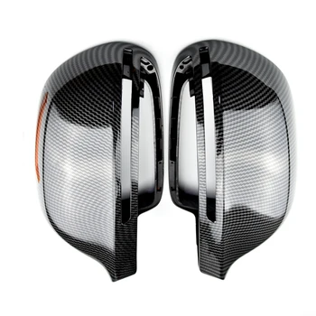 Carbon Fiber Rear View Mirror Cover Side Spejl Protektor for - A4-B8 A6 C6 A5 og Q3 2008-2011 med Side Assist Hul