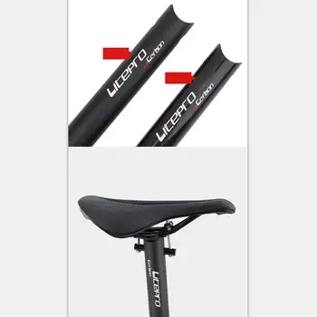 Carbon Fiber sadelpinden 31.8*580mm Foldecykel sadelrøret Ultralet kulfiber Justerbart Sæde Stang Cykling Sæde Dele Indlæg