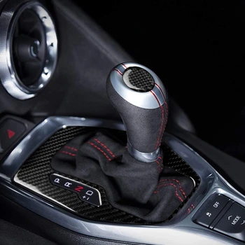 Carbon Fiber Sticker Bil Gear Shift Panel Dækker Trim for Chevrolet Camaro 2016 2017 2018 2019 2020 Tilbehør