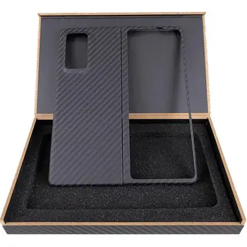 Carbon fiber taske Til Samsung Galaxy Z Fold2 5G Originale Ultra Tynd Ægte Carbon Holder Stå Tilbage Bumper Cover
