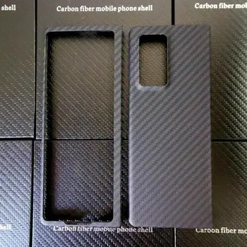 Carbon fiber taske Til Samsung Galaxy Z Fold2 5G Originale Ultra Tynd Ægte Carbon Holder Stå Tilbage Bumper Cover
