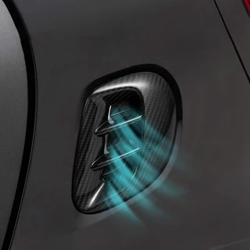 Carbon Fiber til Mercedes-Benz, Smart Fortwo Bageste Air Outlet Dekorativ Ramme Mærkat 3D luftudtag Beskyttelse Cover