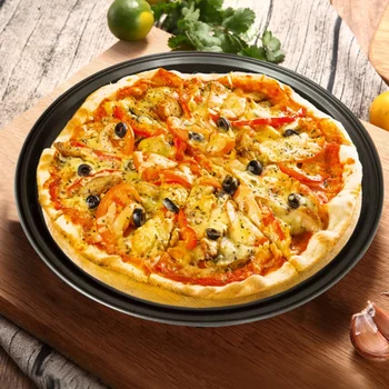 Carbon Stål Pizza bradepande Non-stick Mesh Pizza-Bageplade Plade Bageforme Hjem Køkken Restaurant Bagning Værktøj