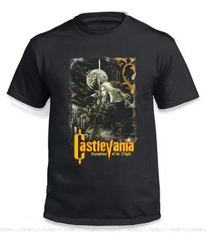 Castlevania Symphony Of The Night Game Unisex T-Shirt Med Korte Ærmer Bomuld Fashion T-Shirt Hurtig Levering Top Tee Stor Størrelse