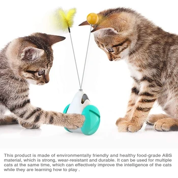 Cat Toy Interaktive Drilleri kuglestangen Sjove Chaser Gynger Frem Tilbage Tumbler Afbalancerede Hjul Jagt Pet Legetøj til Indendørs Killing