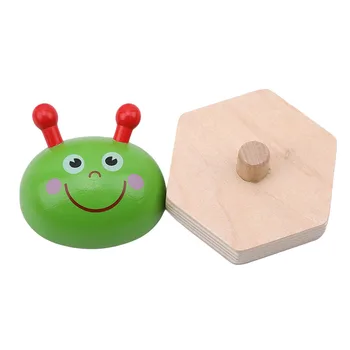 Caterpillar Form Sorter Toy Sæt Baby Træ Legetøj Mursten Byggesten Træ Legetøj