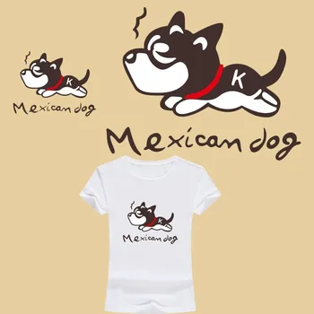 Catoon T-shirt varmeoverførsel Udskrivning Mexicam Dog Pvc Patch til Tøj, Strygejern om Overførsel Patches til Tøj Pige, 3d Stickers