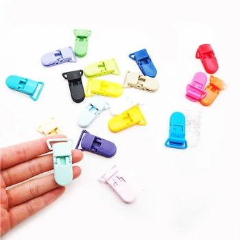 Chenkai 50STK 20mm Plastik Baby Pacifier Klip Dummy Hofteholder Klip, Mix Farver Sut Holder Til Baby Fodring Tilbehør