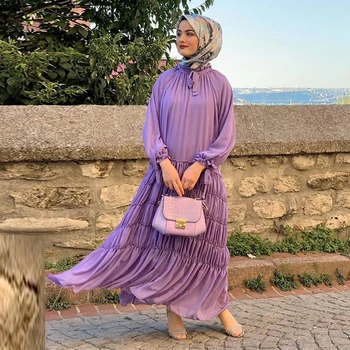 Chiffon Abaya Dubai Muslimske Mode Kjole Tyrkiet Islamisk Tøj Abayas Kjoler Til Kvinder Robe Femme Kaftan Musulman Vestidos