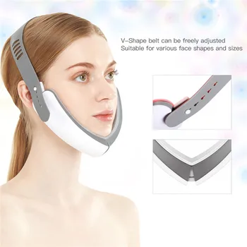 Chin Lift Infrarød Varme Komprimere V-Form Slankende Facial Electric Massager LED Foton Terapi Ansigts-Løft-Enhed V-ansigtspleje