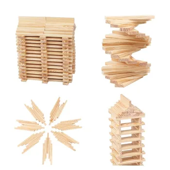 Chirld Indsættelse af Massivt Træ byggesten Bygning 150pcs Kreative Legetøj af Træ-Bygning Legetøj Hjernens Udvikling byggesten