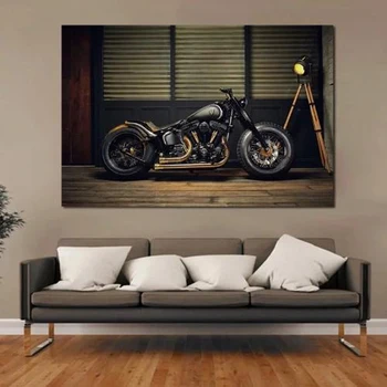 Chopper motorcykel Hot Rod Væg Maleri på Lærred Plakater og Prints Cuadros Væg Kunst Billeder Til stuen Home Decor