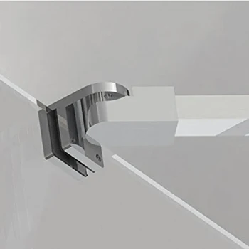 Chrome Rammeløst Bruser Døren Fast Wall Panel Væg-Til-Glas, Glas-Til-Glas Støtte Bar Klemme til 1/4 